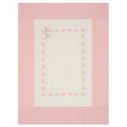 Baby Girls Pink & Ivory Knitted Blanket, 1, hi-res